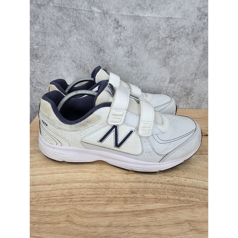 New Balance 411 Walking Shoes Men 10 Extra Wide White Navy Double Strap MW411HNW